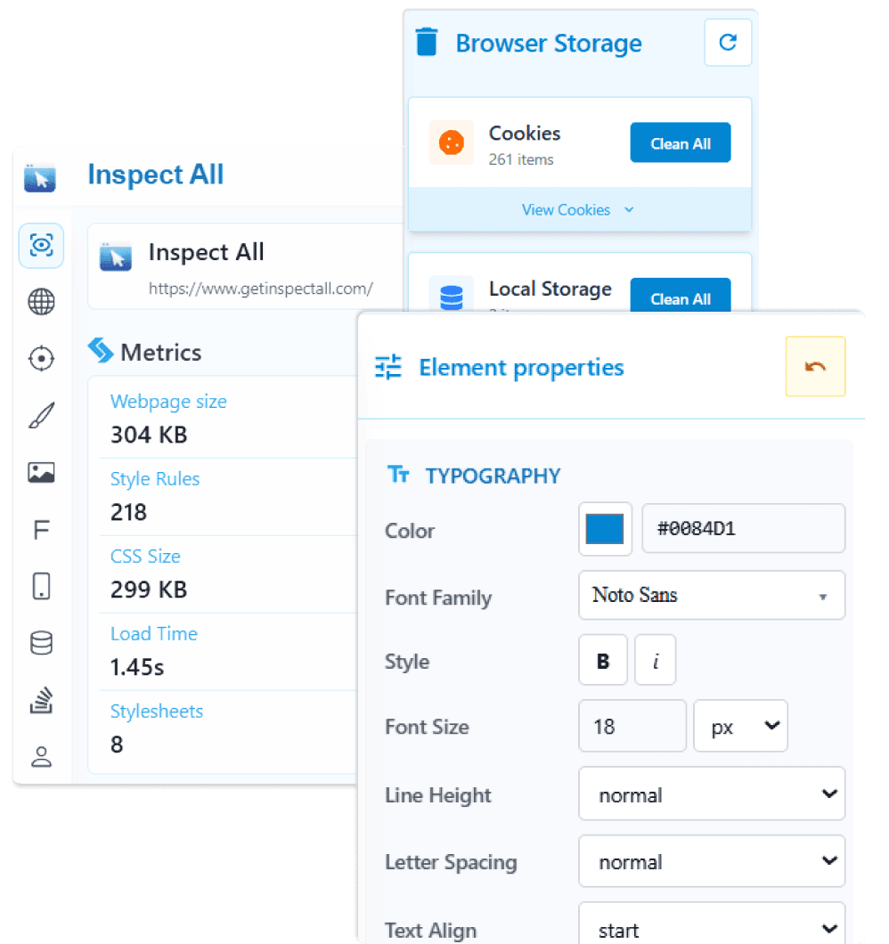 inspect all features